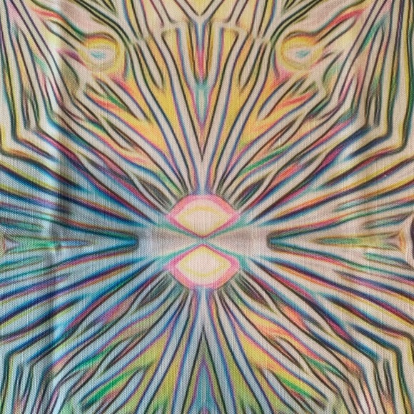 Rainbow kaleidoscope display tea towel 16”x24” - Picture 1 of 5